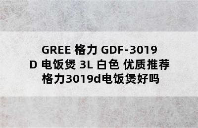 GREE 格力 GDF-3019D 电饭煲 3L 白色 优质推荐 格力3019d电饭煲好吗